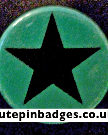 Green Star Pin Badge Button