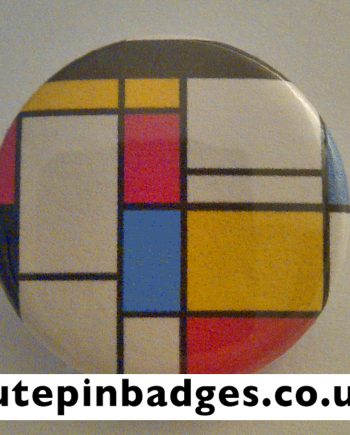 De Stijl Piet Mondrian Pin Badge Button