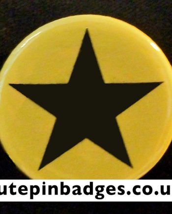 Yellow Star Pin Badge Button