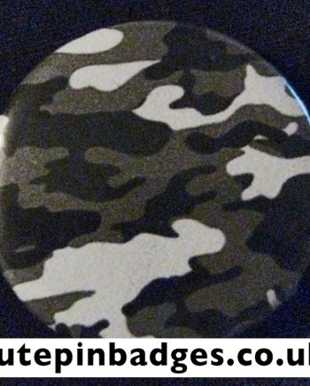 Ash Slate Camouflage Pin Badge Button