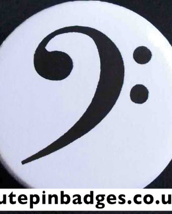 Bass Clef Pin Badge Button