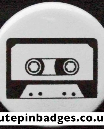 Cassette Tape Pin Badge Button