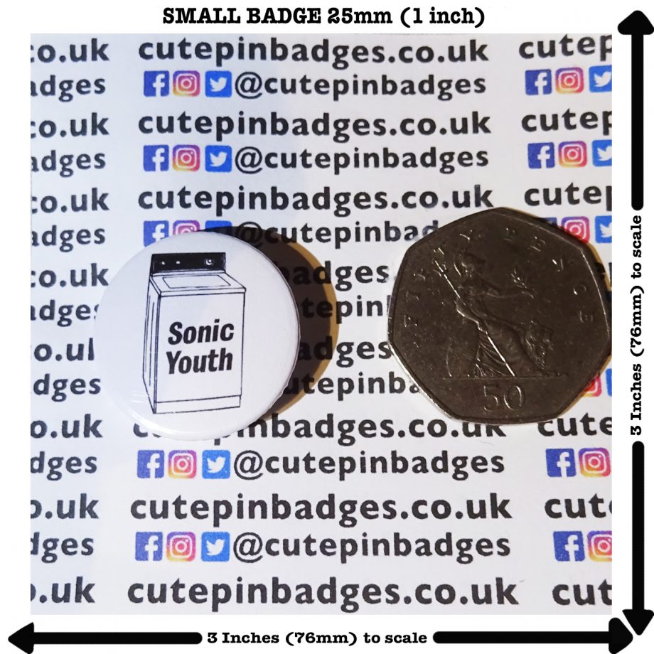 Sonic Youth Washing Machine Badge Pin Small 25mm
