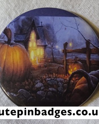Pumpkin Patch Haunted House Badge Pin Button