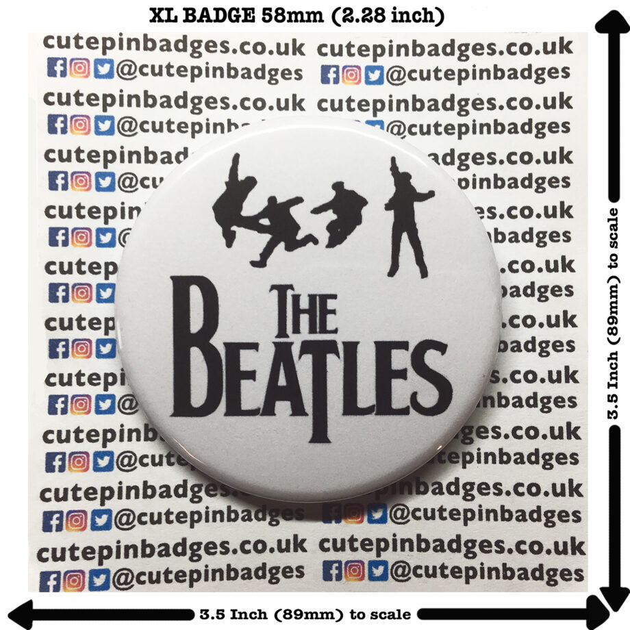 Beatles Silhouettes Badge Pin XL