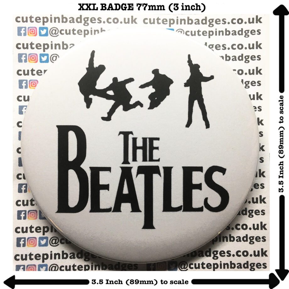 Beatles Silhouettes Badge Pin XXL