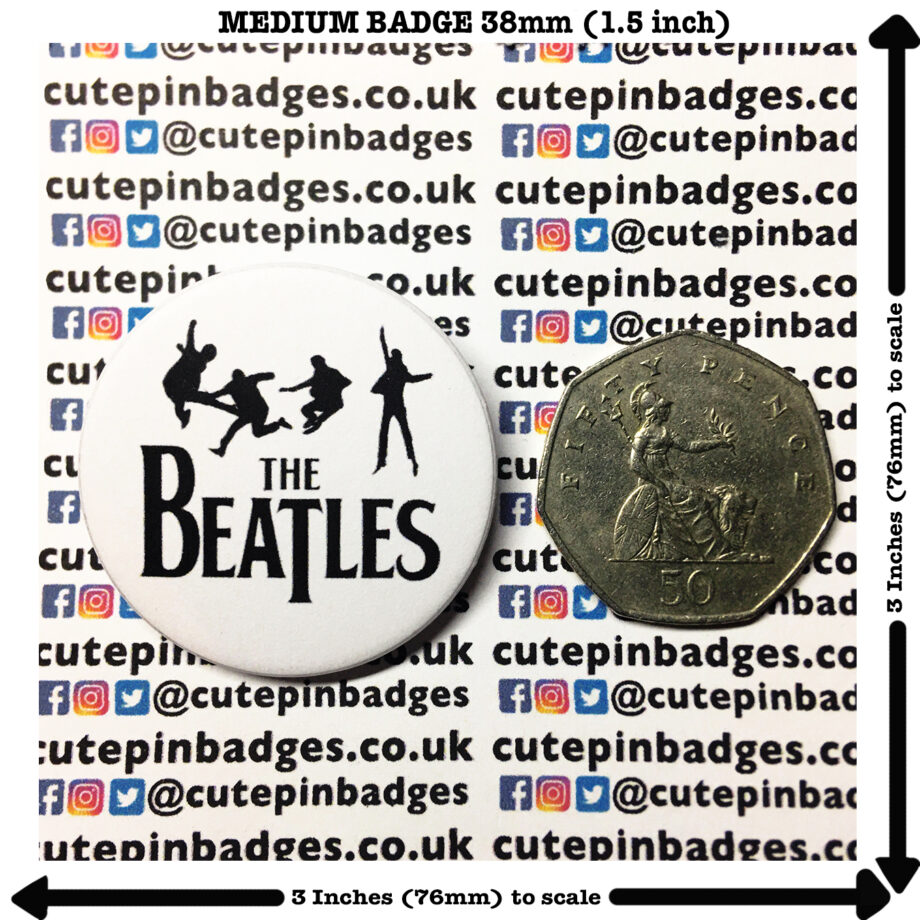 Beatles Silhouettes Badge Pin Medium